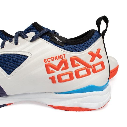 Chuteira Futsal Penalty Max 1000 Branco/Marinho