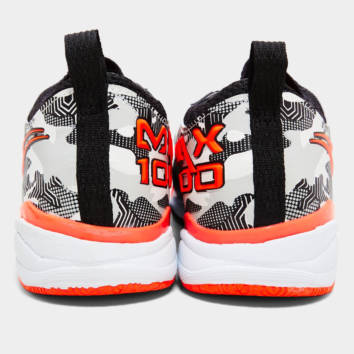 Chuteira Futsal Penalty Max 1000 Ecoknit - Cinza+Laranja | Netshoes