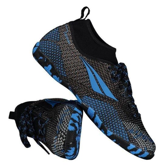 Chuteira Futsal Penaty MAX - Preto+Azul