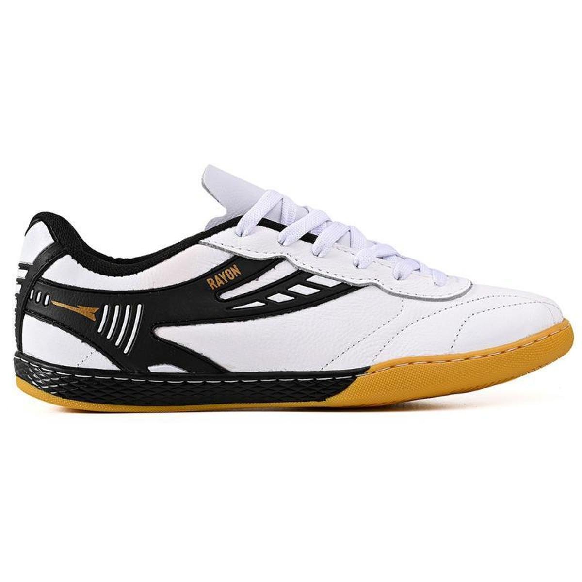 Chuteira Futsal Profissional Masculina em Couro Futebol de Salao Quadra Menor preço em Chuteira Futsal Profissional Masculina em Couro Futebol de Salao Quadra