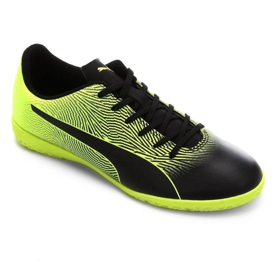 Chuteira Futsal Puma Spirit II IT Bdp - Preto e Amarelo Menor preço em Chuteira Futsal Puma Spirit II IT Bdp - Preto e Amarelo