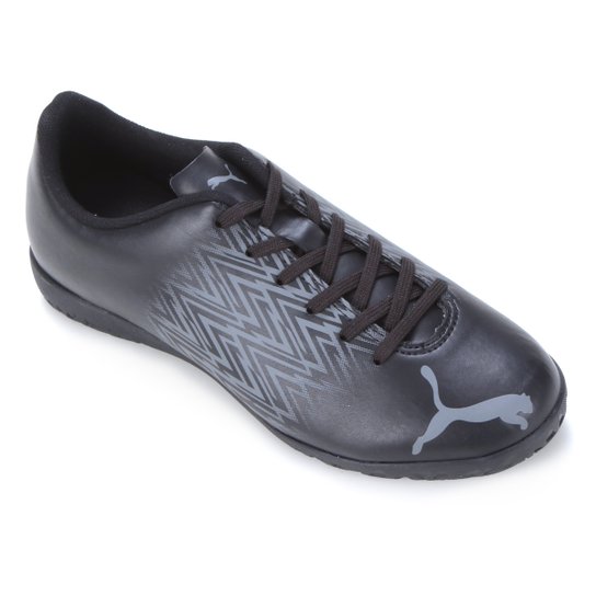 Chuteira Futsal Puma Tacto - Preto+Cinza Menor preço em Chuteira Futsal Puma Tacto - Preto+Cinza
