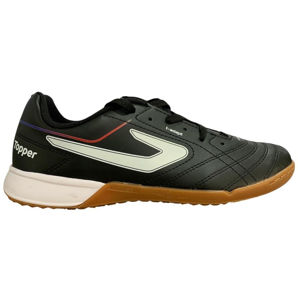 Chuteira Futsal Topper Bairro Preto Branco