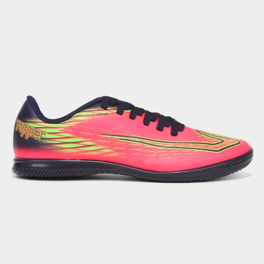 Chuteira Futsal Topper Strike IV - Pink+Verde Menor preço em Chuteira Futsal Topper Strike IV - Pink+Verde