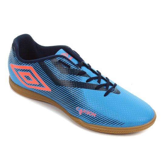 Chuteira Futsal Umbro Carbon II - Azul+Marinho Menor preço em Chuteira Futsal Umbro Carbon II - Azul+Marinho