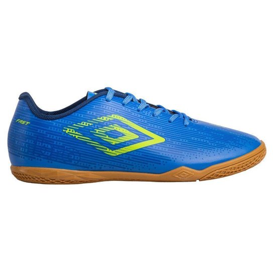 Chuteira Futsal Umbro Fast Unissex Azul+Verde Netshoes