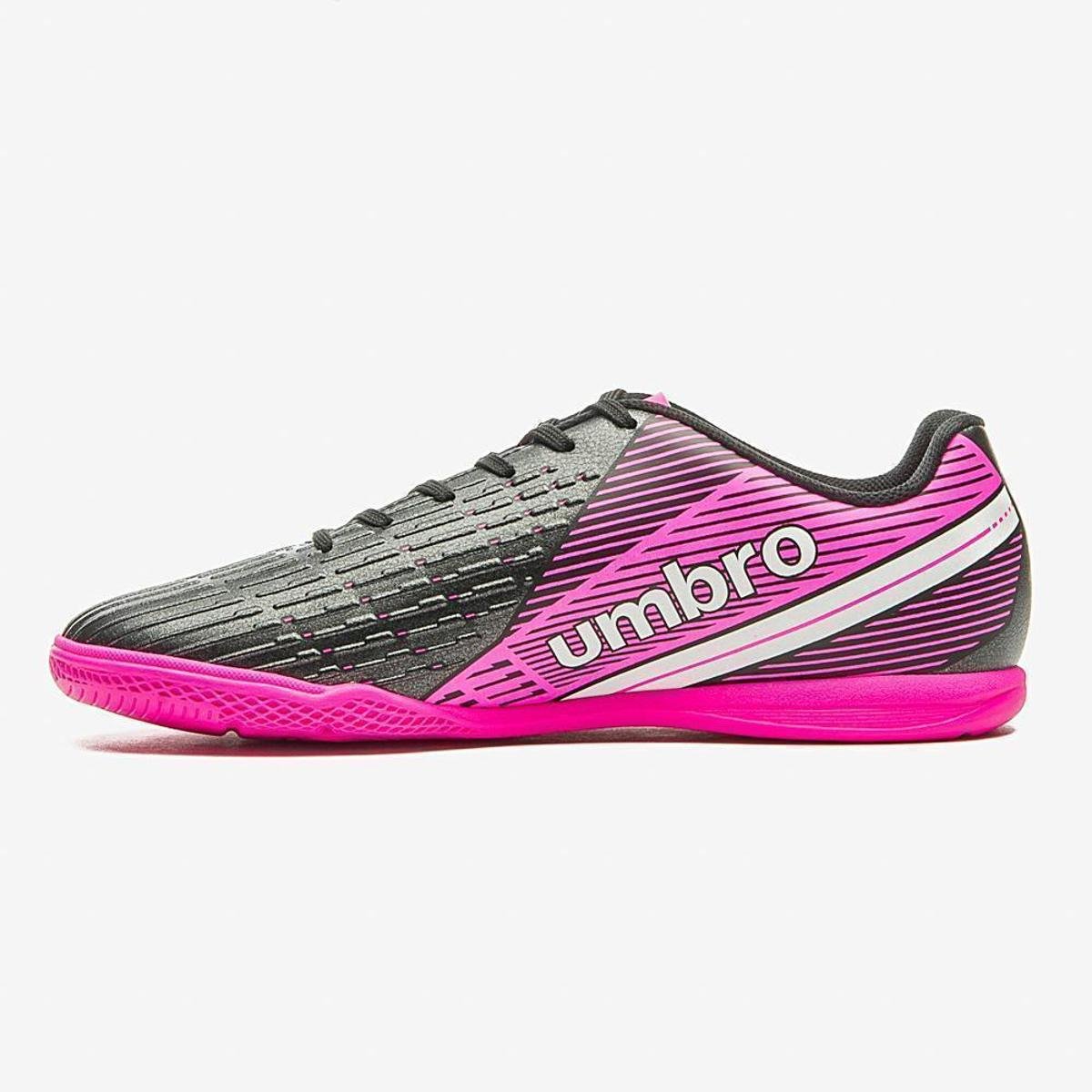 Chuteira Futsal Umbro Fire - Preto+Rosa | Netshoes