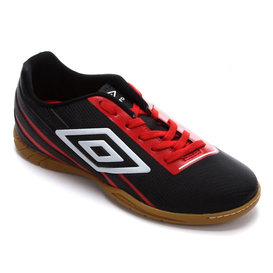 Chuteira Futsal Umbro Light Control - Preto+Vermelho Menor preço em Chuteira Futsal Umbro Light Control - Preto+Vermelho
