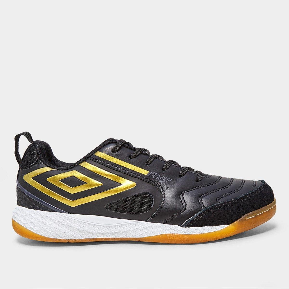 Chuteira Futsal Umbro Pro Bump Unissex Preto+Grafite Netshoes