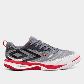 Chuteira Futsal Umbro Pro 5 Stable Shark - Branco+Grafite