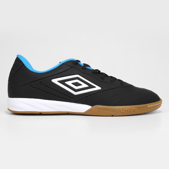 Chuteira Futsal Umbro Tocco Iii Club Masculina - Preto+Azul Menor preço em Chuteira Futsal Umbro Tocco Iii Club Masculina - Preto+Azul