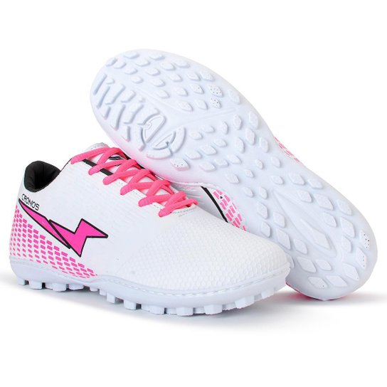 Chuteira Grama Sintética Society Cronos Masculino Feminino Confortável  Adulto Sola Costurada