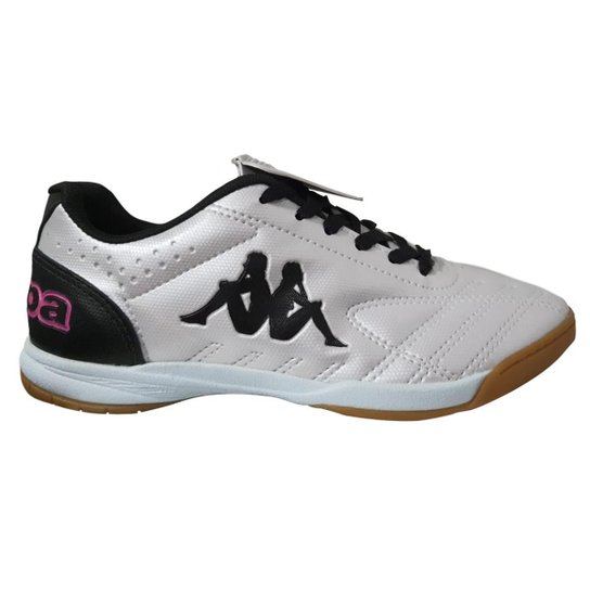 Chuteira Indoor Kappa Masculina 8407 Branco/Pink 41 - Branco+Pink Menor preço em Chuteira Indoor Kappa Masculina 8407 Branco/Pink 41 - Branco+Pink