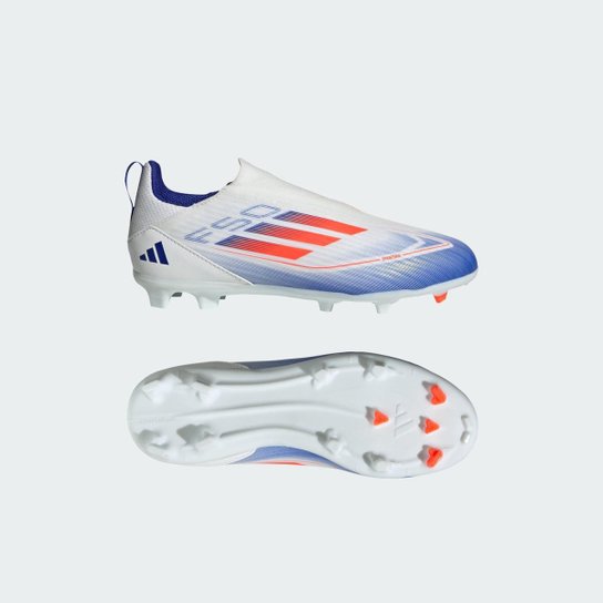 Chuteira Infantil Campo Adidas Sem Cadarços F50 League