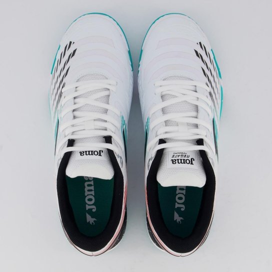Chuteira Joma Regate Rebound Futsal Branca e Azul