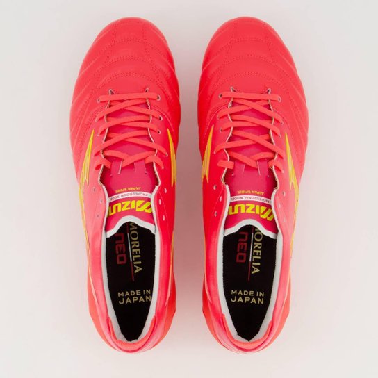 Chuteira Mizuno Morelia Neo IV Japan Campo Vermelha