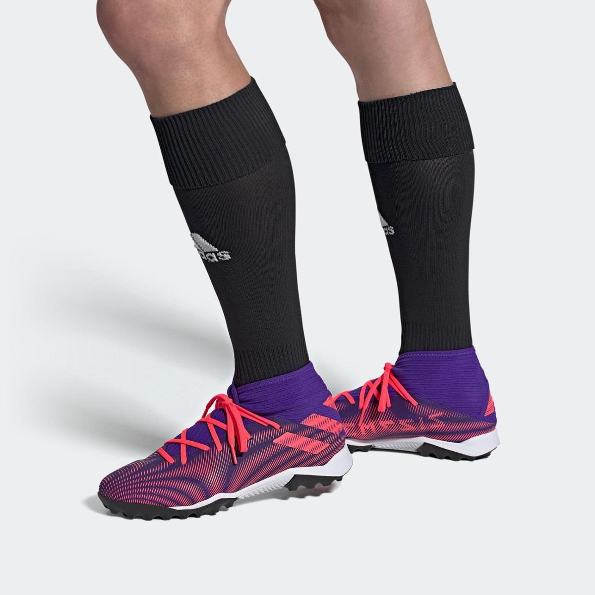 Chuteira Nemeziz .3 Society Adidas - Azul+Rosa | Netshoes