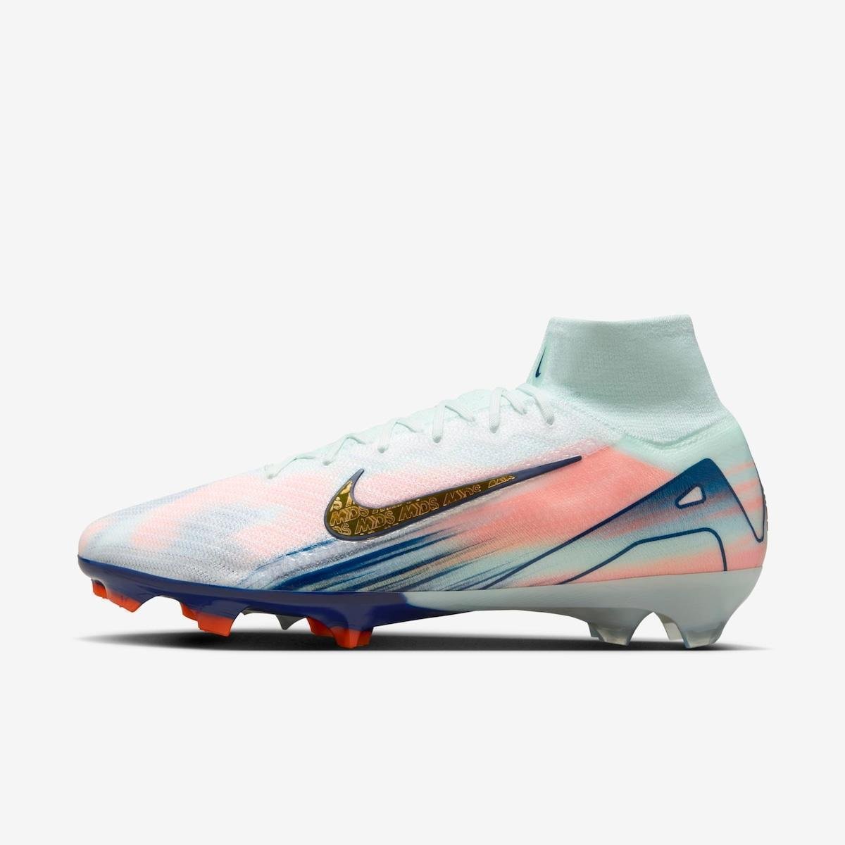 Chuteira Nike Zoom Mercurial Superfly 10 Elite Campo - Verde+Azul