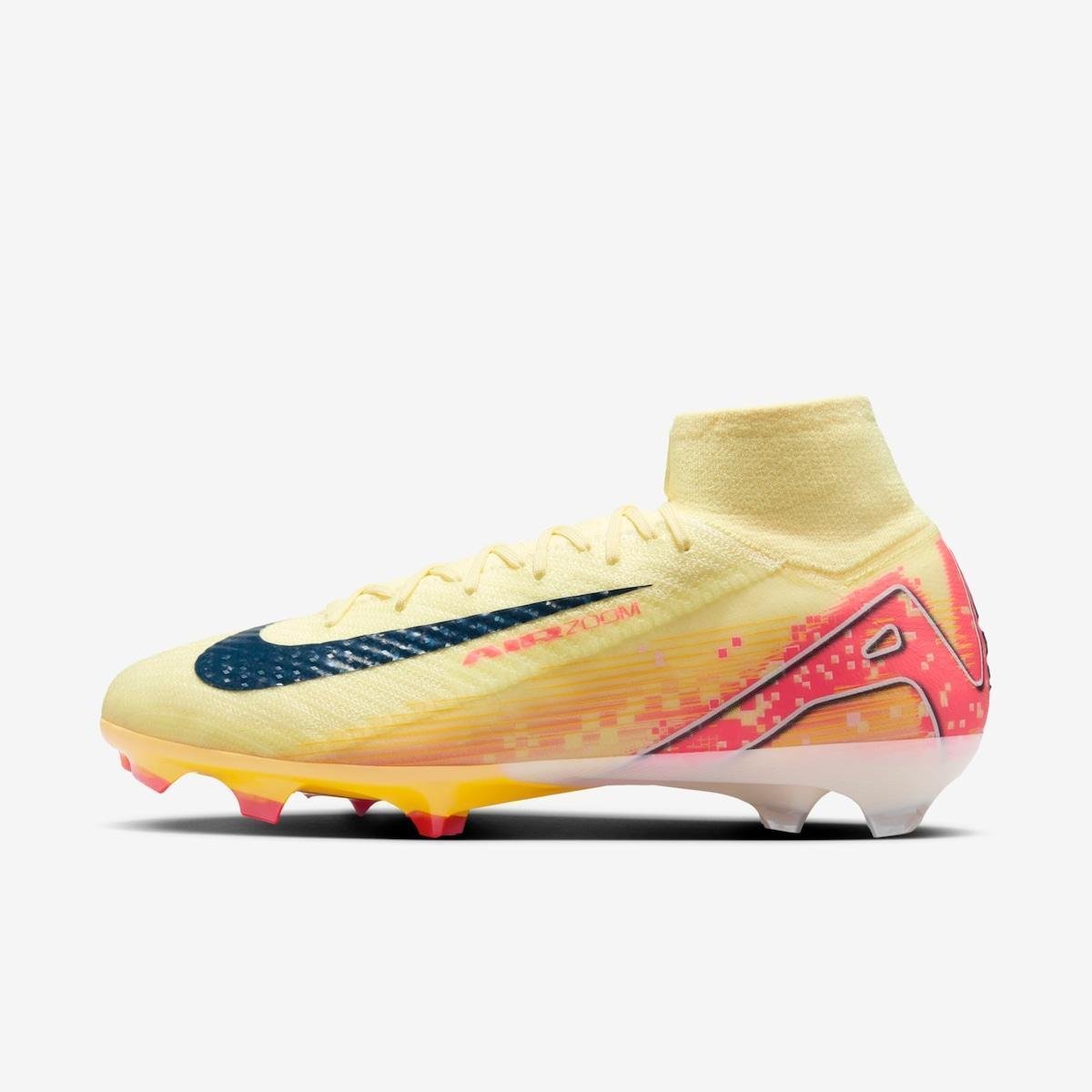 シューズ ZM SUPERFLY 10 ELITE KM FG Chuteira Nike Zoom Mercurial Superfly 10 Elite KM Campo - Amarelo+