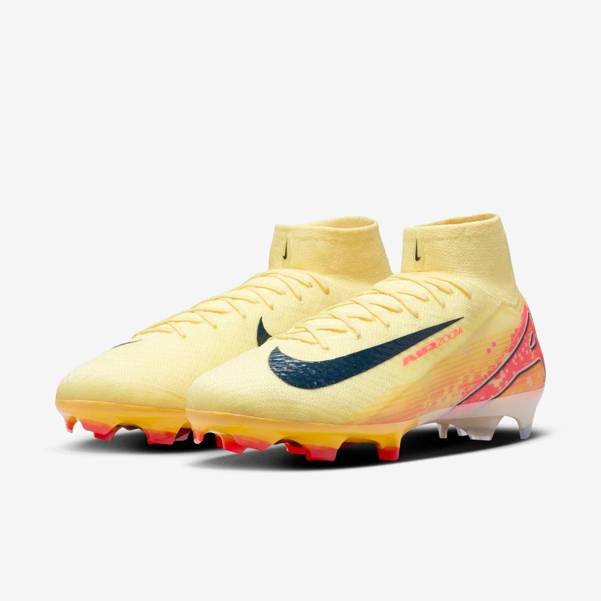 Chuteira Nike Zoom Mercurial Superfly 10 Elite KM Campo - Amarelo+