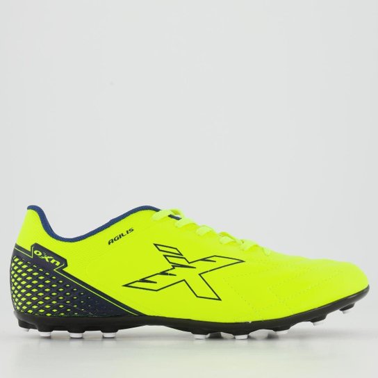 Chuteira Oxn Agilis Society Amarela Fluorescente - Verde Limão Menor preço em Chuteira Oxn Agilis Society Amarela Fluorescente - Verde Limão