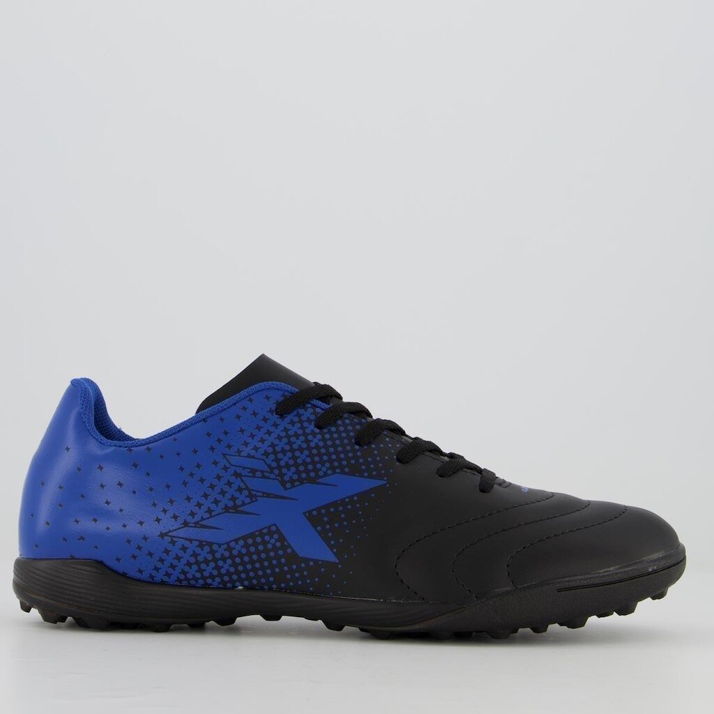 Chuteira Oxn Express Fit Society Preta e Azul