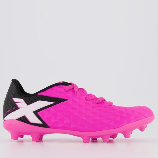 Chuteira Oxn Gênio 3 Campo Juvenil - Rosa