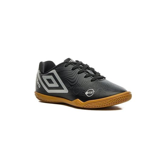 Chuteira para Futsal Umbro Orbit 31 Infantil - Preto e Prata