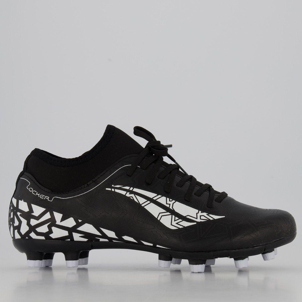 Chuteira Penalty Campo Rx Locker - Prata+Branco | Netshoes