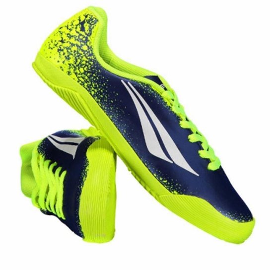 CHUTEIRA PENALTY KIT FUTSAL ATLETAS - Azul+Verde Menor preço em CHUTEIRA PENALTY KIT FUTSAL ATLETAS - Azul+Verde