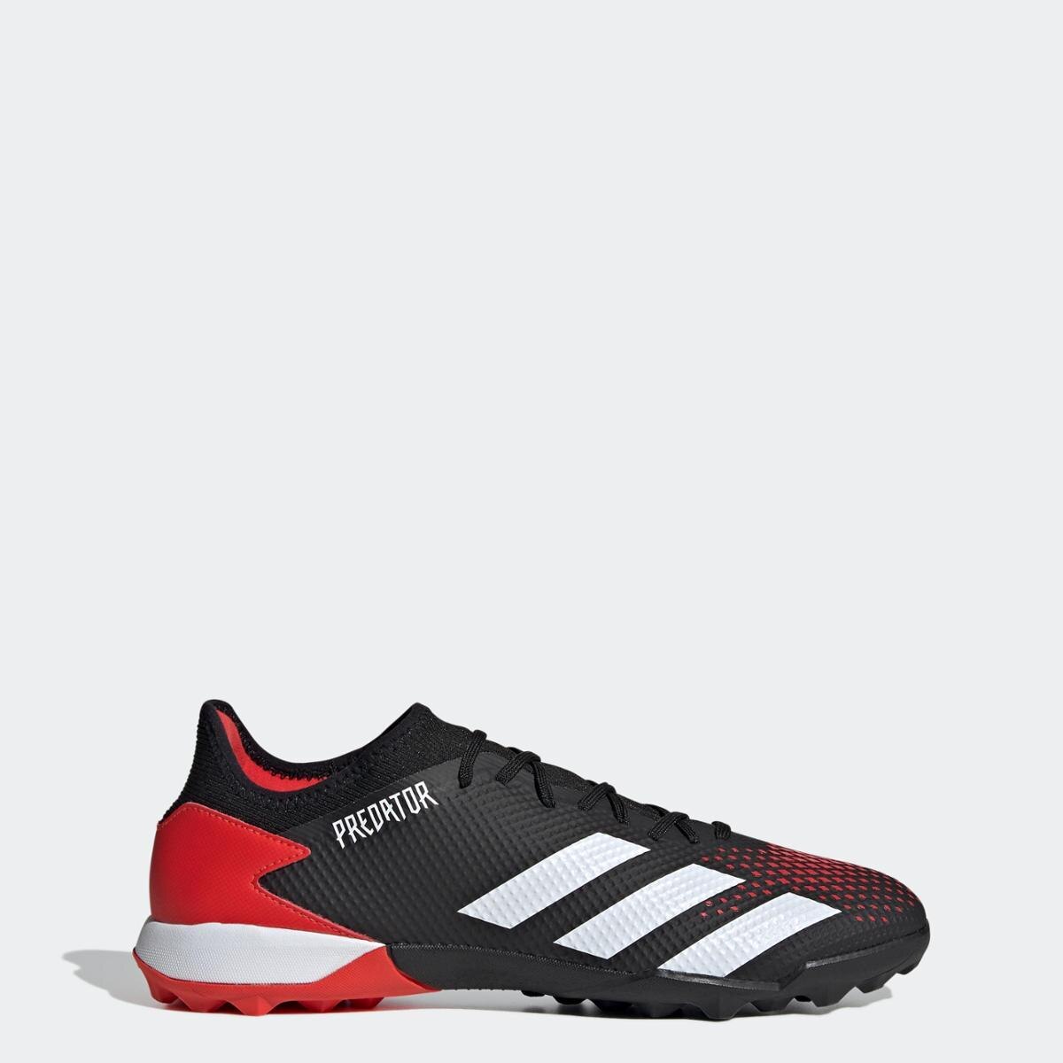 Chuteira Predator 20.3 Society Adidas - Preto+Vermelho | Netshoes