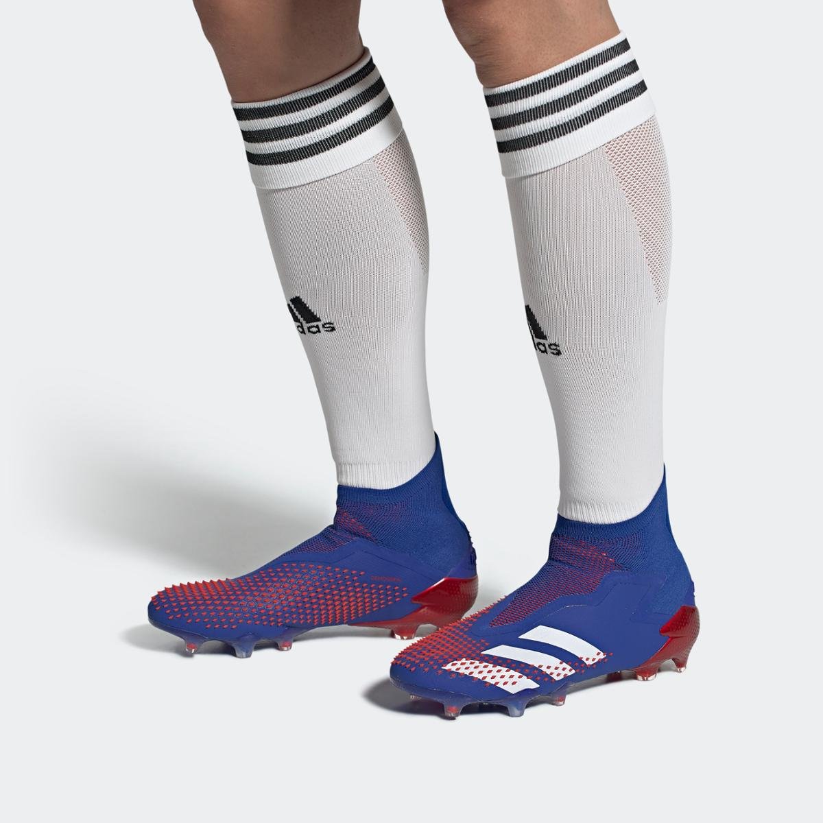 Chuteira Predator Mutator 20+ Campo Adidas - Azul+Branco | Netshoes