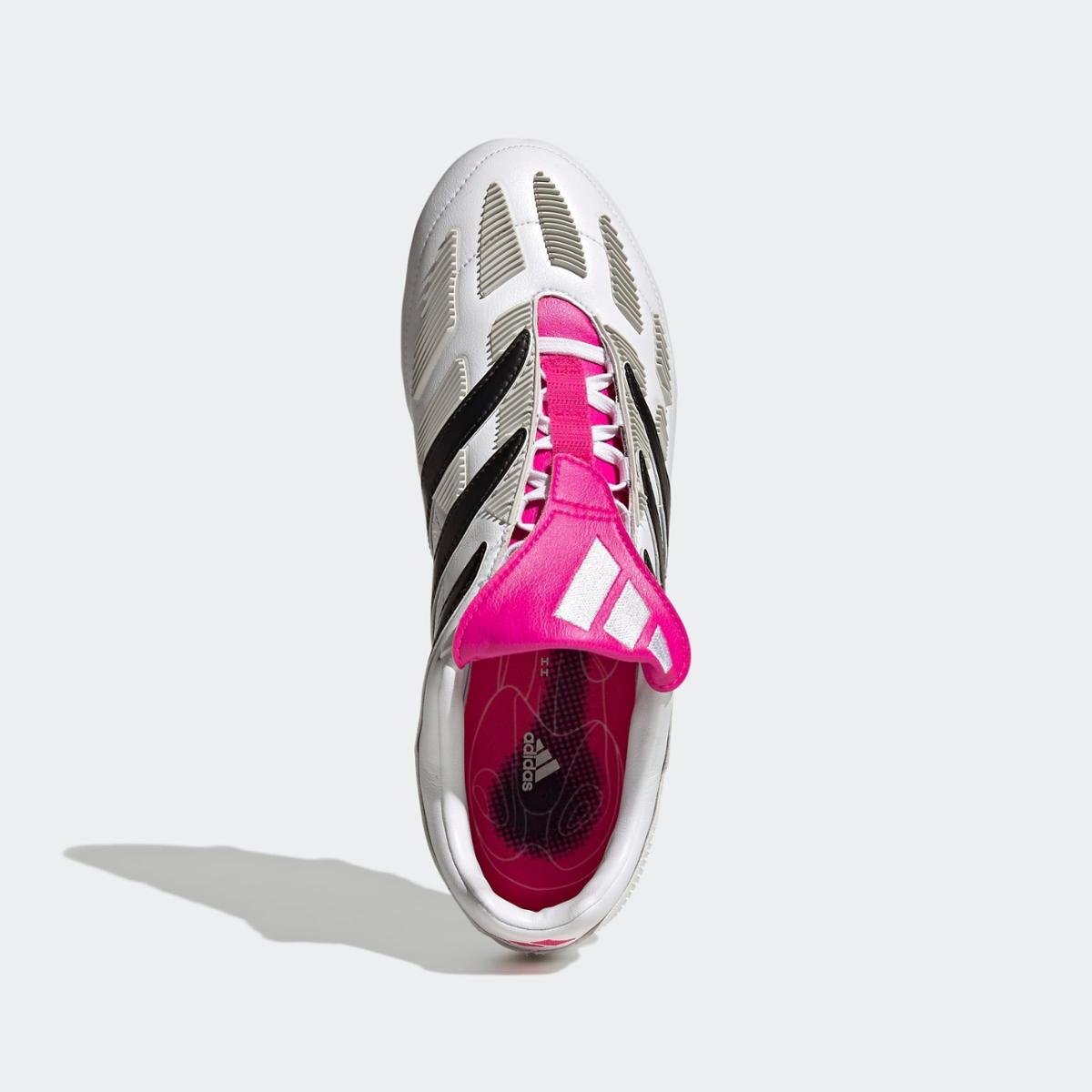 Chuteira Predator Precision.1 Campo Adidas - Branco+Rosa | Netshoes