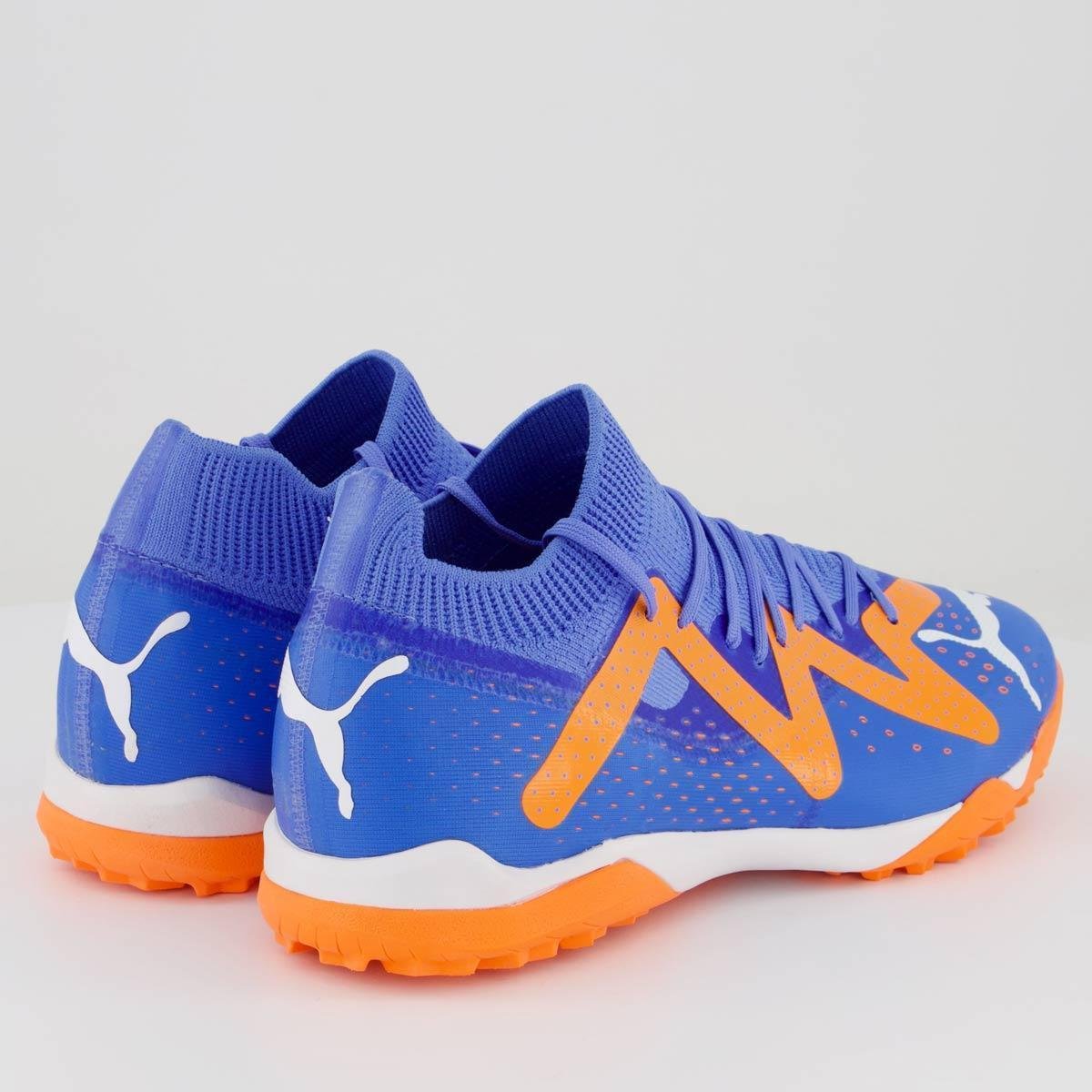 Chuteira Puma Future Match TT BDP Society Azul e Laranja