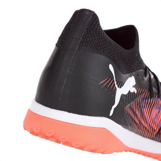 Chuteira Puma Society Future 8 Match Neymar Jr Preto Roxo e Laranja - Masculino