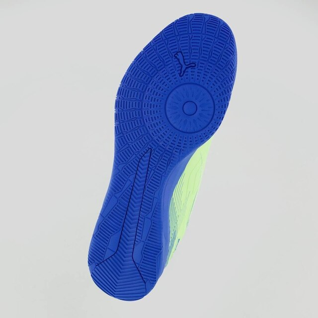 Chuteira Puma Ultra 5 Play Futsal Verde e Azul