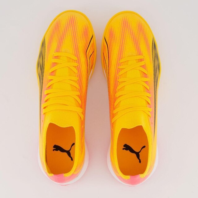 Chuteira Puma Ultra Match TT BDP Society Laranja Neon