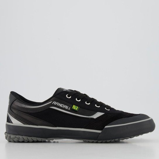 Chuteira Randall Terminator Futsal Preta - Preto Menor preço em Chuteira Randall Terminator Futsal Preta - Preto
