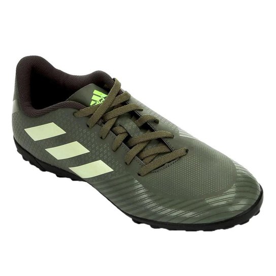 Chuteira Society Adidas Artilheira III TF Júnior - Musgo Menor preço em Chuteira Society Adidas Artilheira III TF Júnior - Musgo
