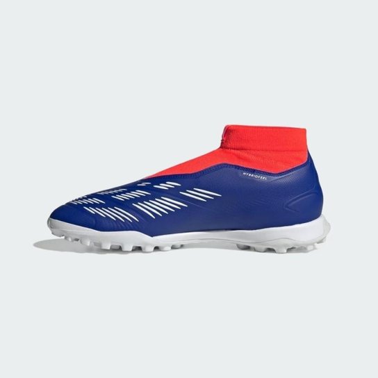Chuteira Society Adidas Predator League LL Sem Cadarço + Meia Antiderrapante Branca