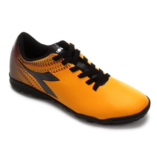 Chuteira Society Diadora Track - Amarelo+Preto