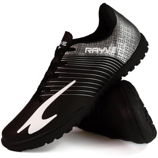 Chuteira Society Futsal Futebol Gramado Resistente - Preto Menor preço em Chuteira Society Futsal Futebol Gramado Resistente - Preto