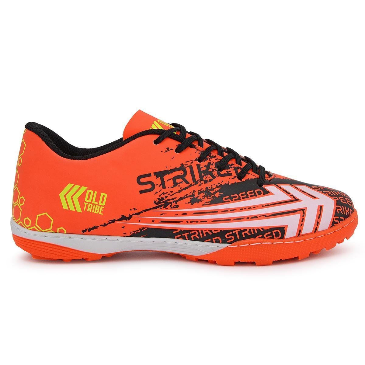 Chuteira Society Grama Sintética R7 Strike Speed Solado Costurado Resistente