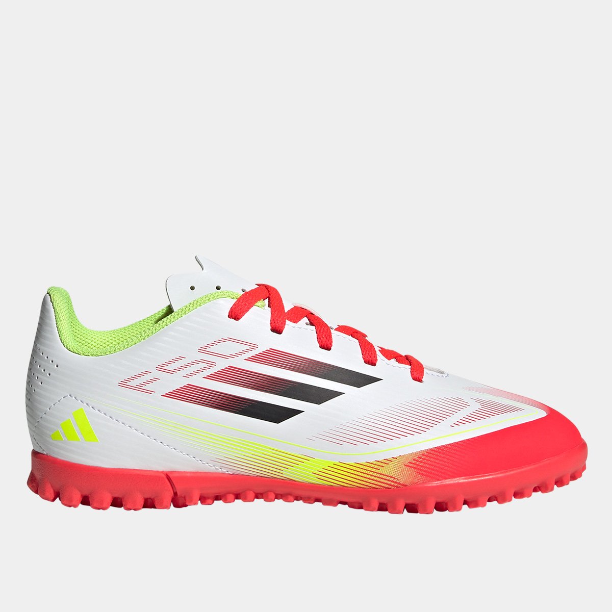 Chuteira Society Infantil Adidas F50 Club Branco+Amarelo Netshoes