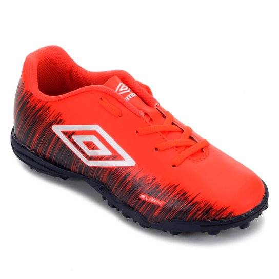 Chuteira Society Infantil Burn Umbro - Coral+Azul é ruim? Chuteira Society Infantil Burn Umbro - Coral+Azul é boa?