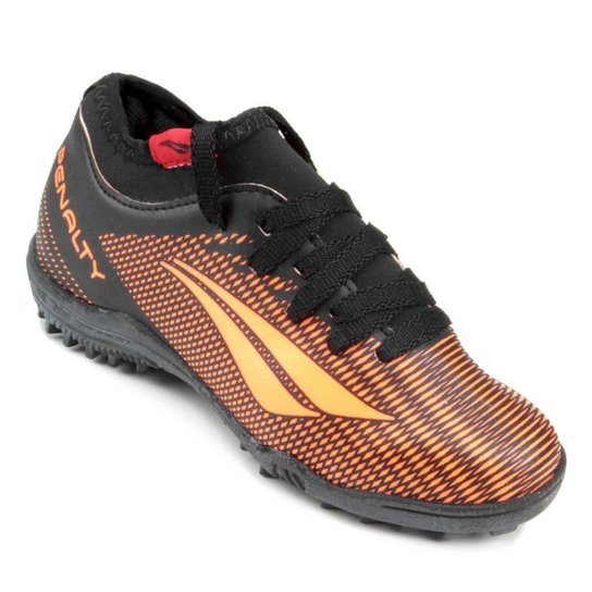 Chuteira Society Infantil Penalty STM Amazonas Locker VIII - Laranja+Preto Menor preço em Chuteira Society Infantil Penalty STM Amazonas Locker VIII - Laranja+Preto