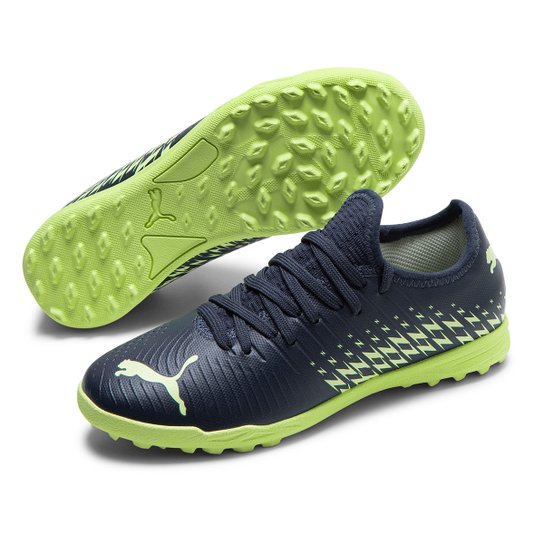 Chuteira Society Infantil Puma Future 4.4 - Marinho+Verde Menor preço em Chuteira Society Infantil Puma Future 4.4 - Marinho+Verde