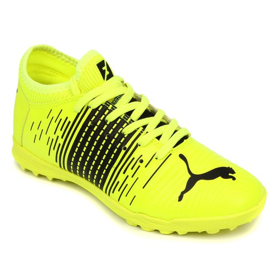 Chuteira Society Infantil Puma Future Z 4.1 - Amarelo+Branco Menor preço em Chuteira Society Infantil Puma Future Z 4.1 - Amarelo+Branco