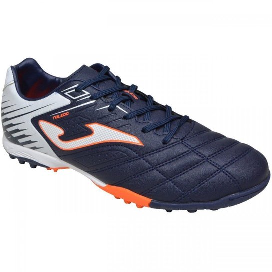 Chuteira Society Joma Toledo 903 - Marinho+Branco Menor preço em Chuteira Society Joma Toledo 903 - Marinho+Branco