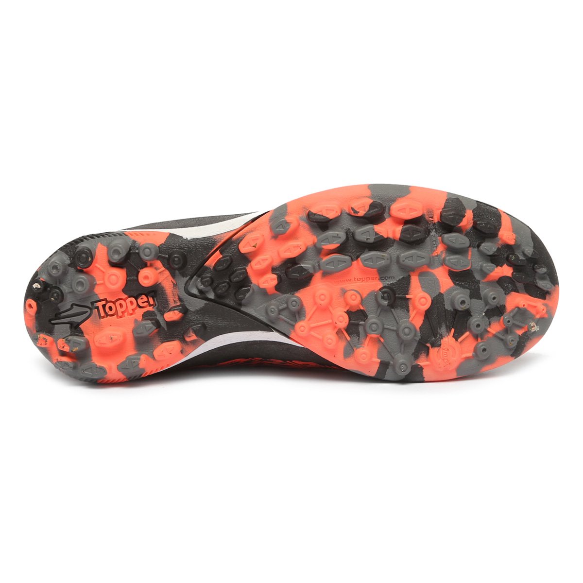 Chuteira Society Juvenil Topper Velocity Td - Preto+Rosa | Netshoes
